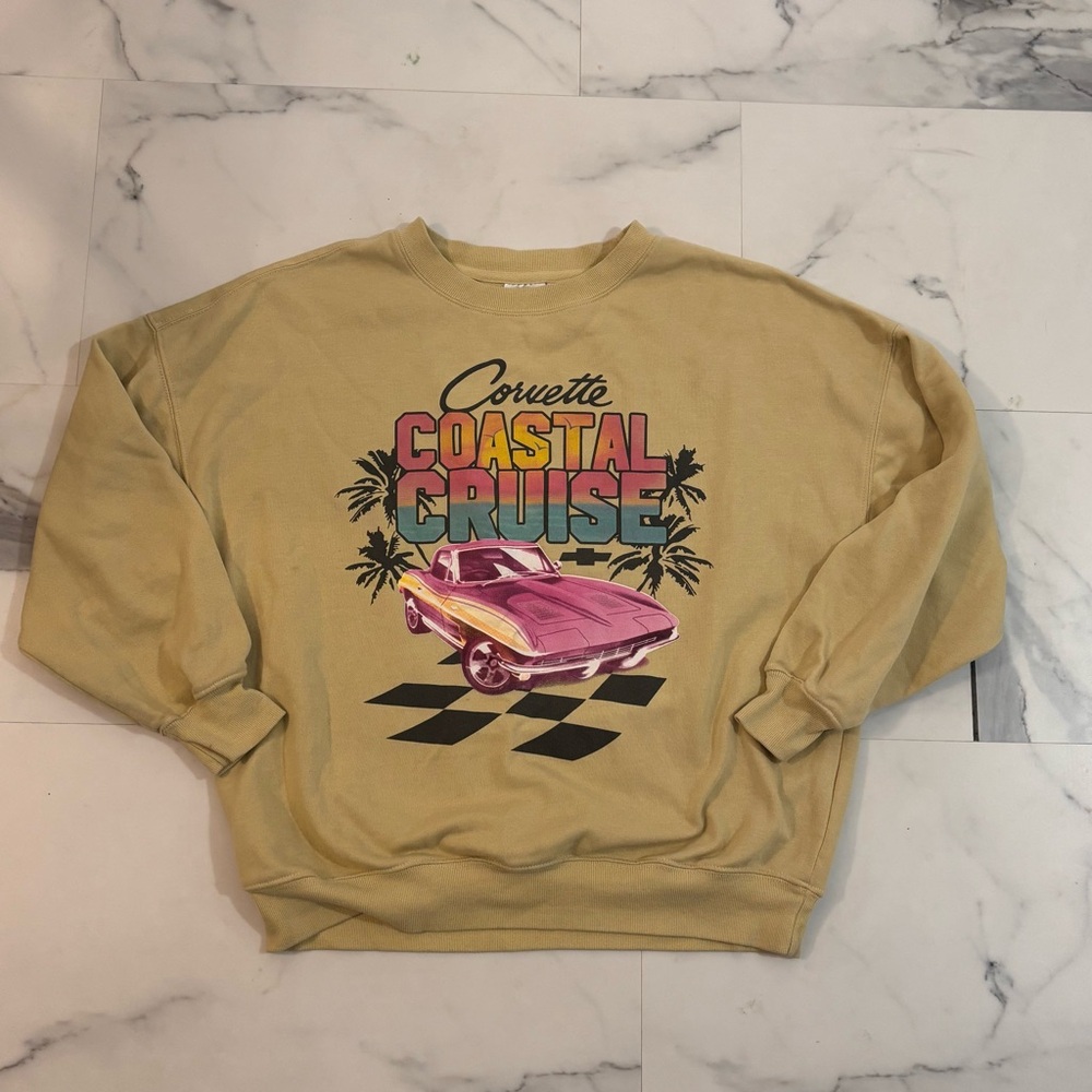 🌴Corvette🌴 Coastal Cruise Graphic Sweatshirt